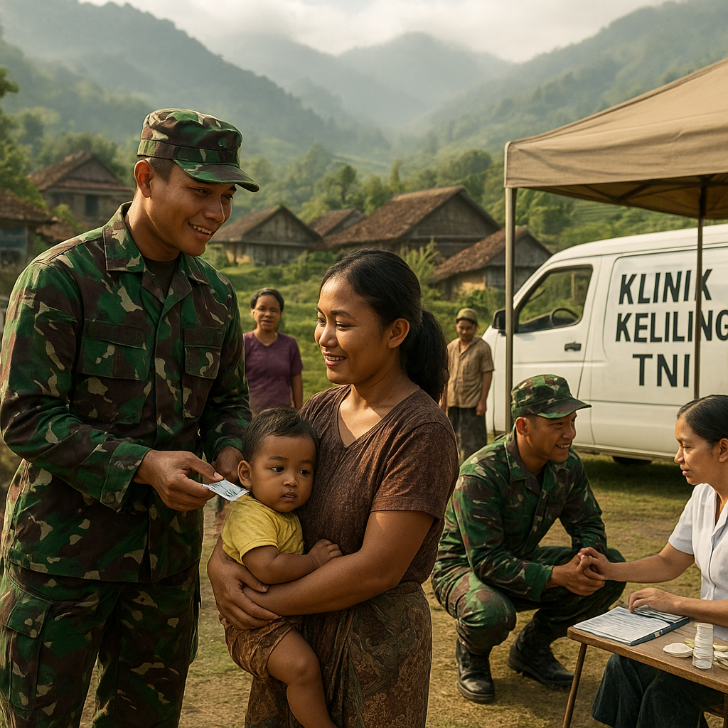 Klinik Keliling TNI Hadir, Warga Pegunungan Akhirnya Bisa Berobat Tanpa Biaya