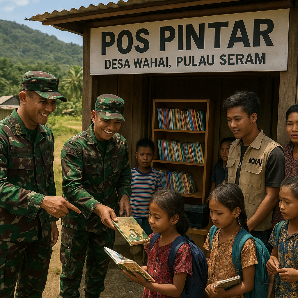 Warga Desa Rindu Sekolah? TNI AD Buka Pos Pintar di Pelosok Seram