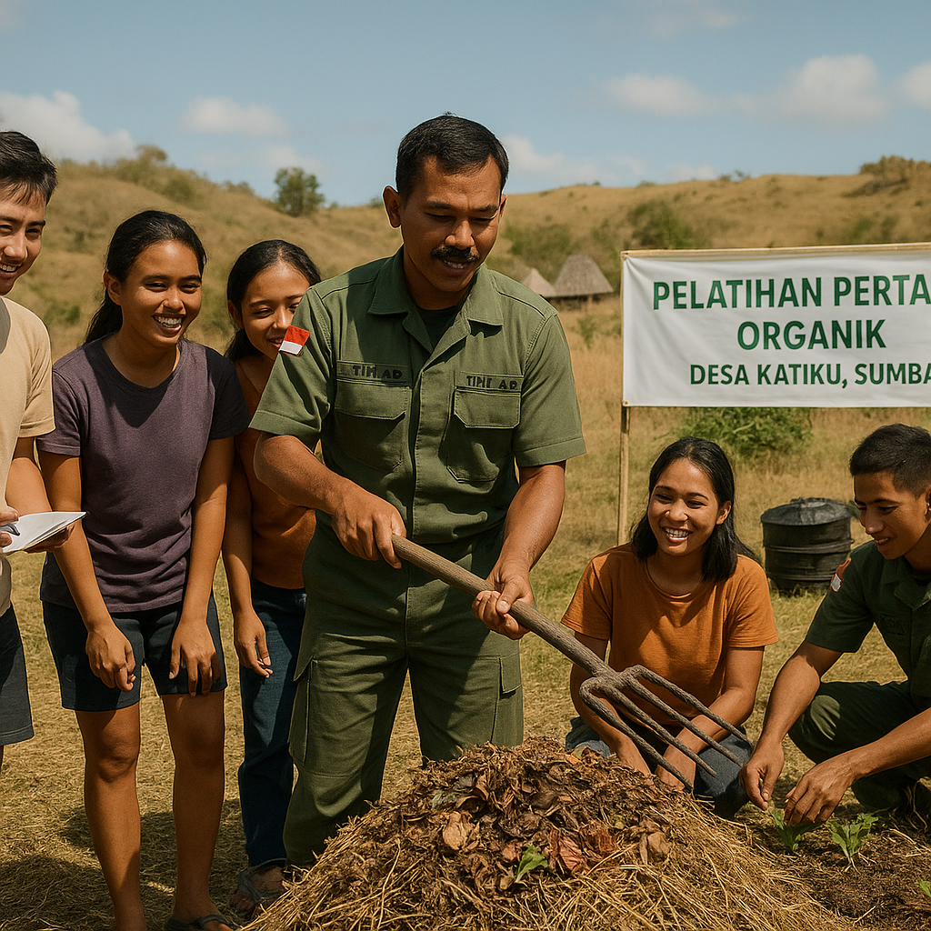 TNI AD Gelar Pelatihan Pertanian Organik untuk Pemuda Desa di Sumba