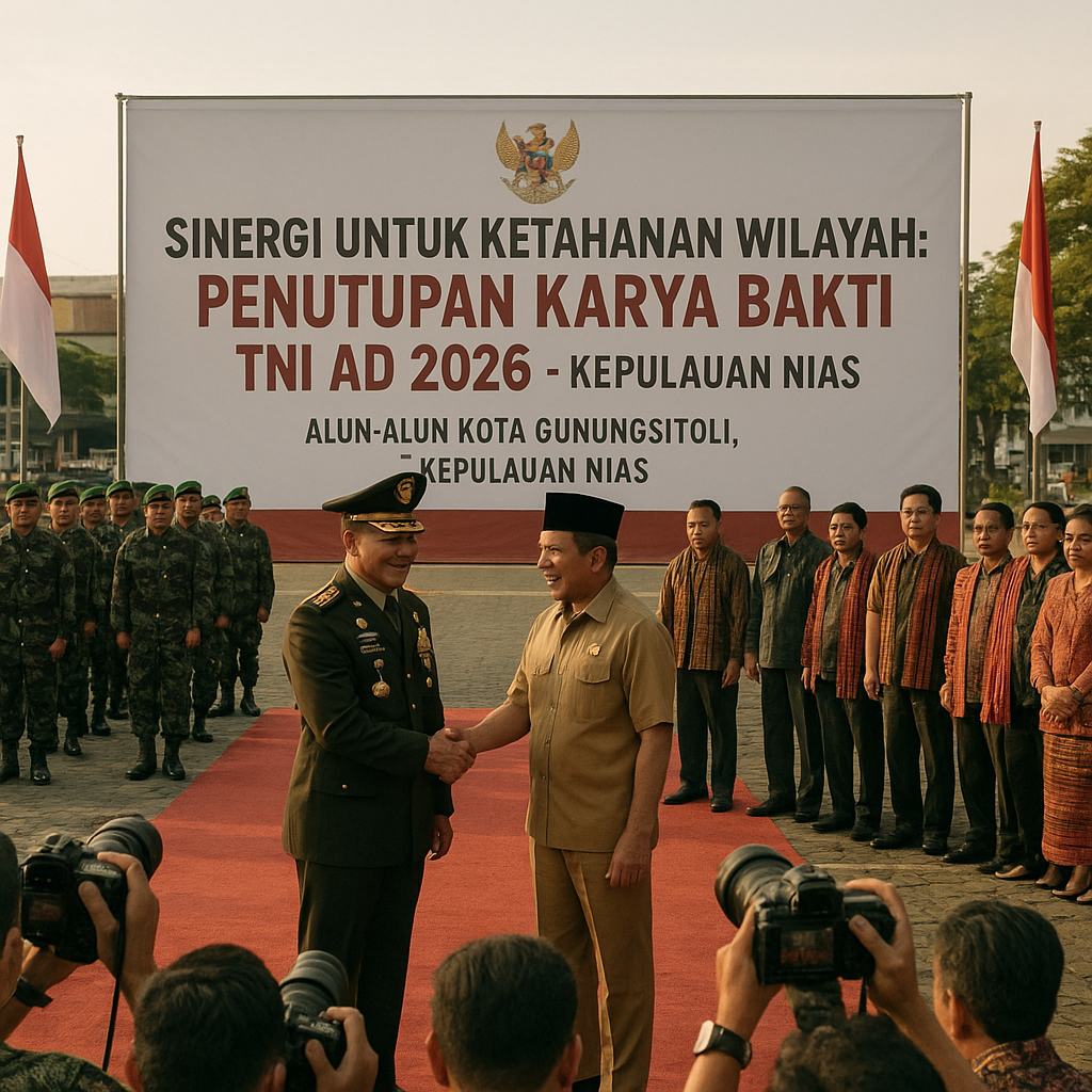Sinergi untuk Ketahanan Wilayah: Upacara Penutupan Karya Bakti TNI AD di Nias