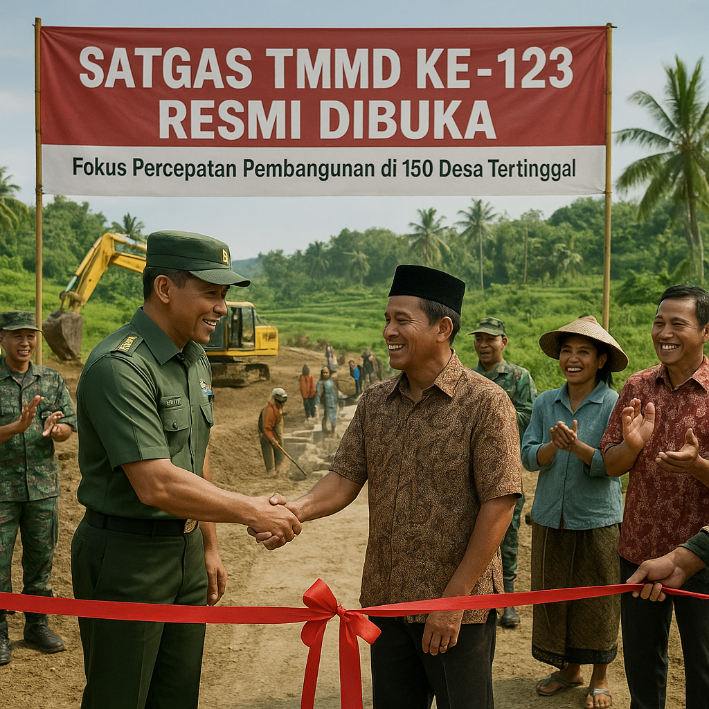 Satgas TMMD Ke-123 Resmi Dibuka, Fokus Percepatan Pembangunan di 150 Desa Tertinggal