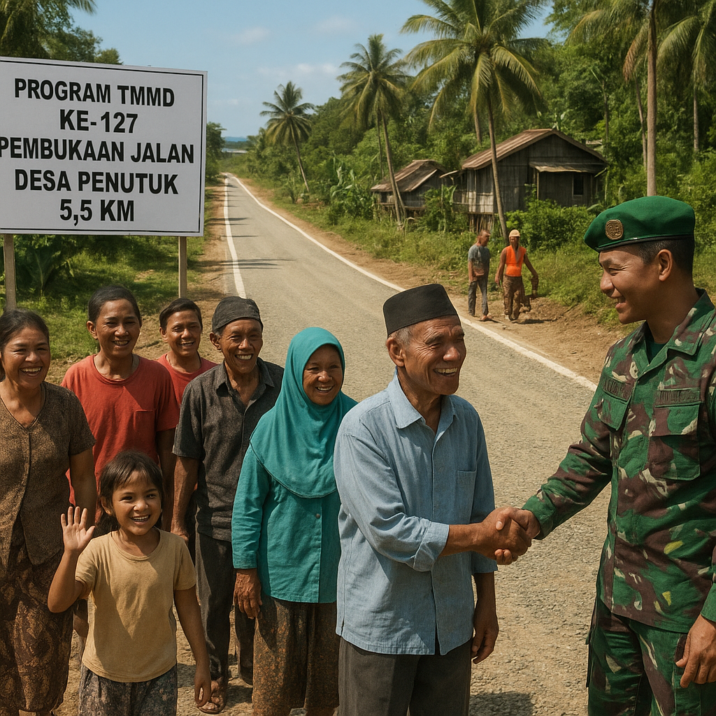 Impian Terwujud, Jalan TMMD Bebaskan Warga Penutuk dari Isolasi Berkepanjangan