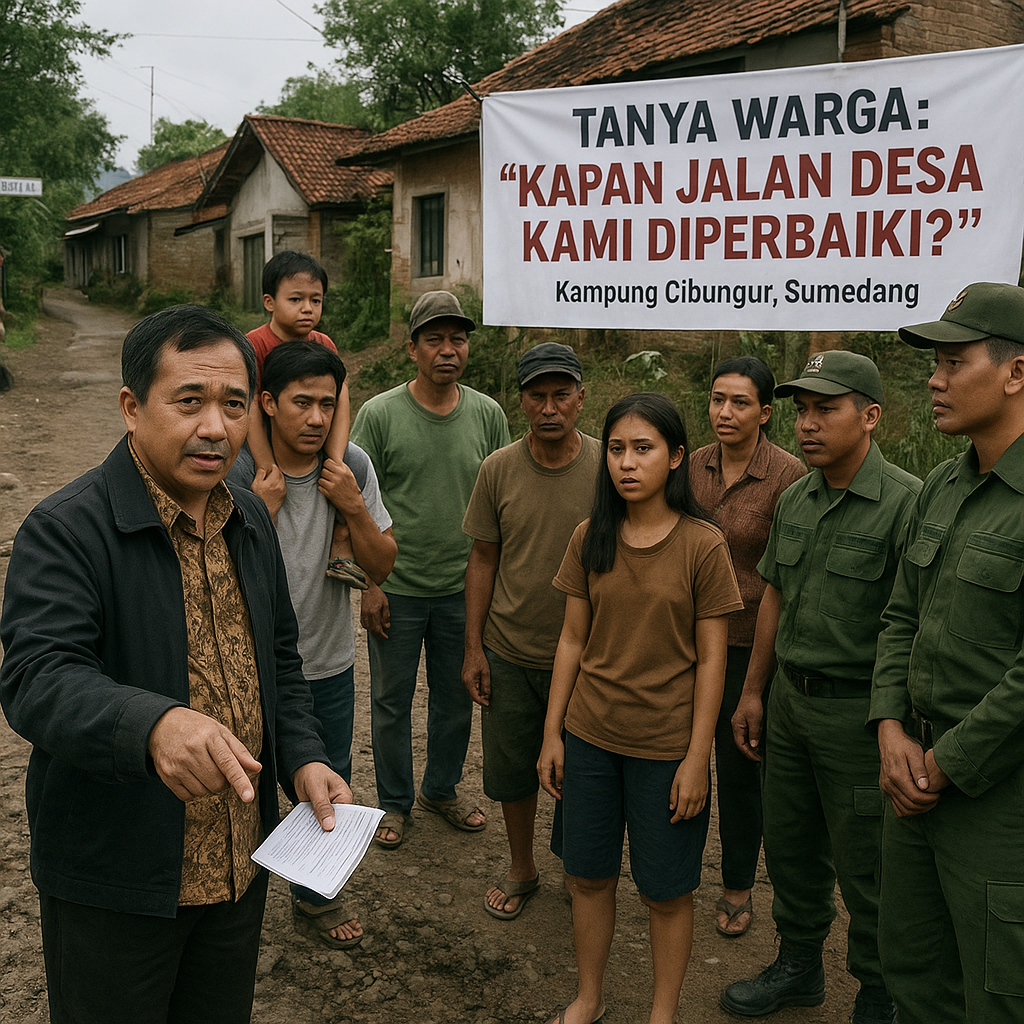 Tanya Warga: 'Kapan Jalan Desa Kami Diperbaiki?' – Aspirasi Warga Kampung Cibungur