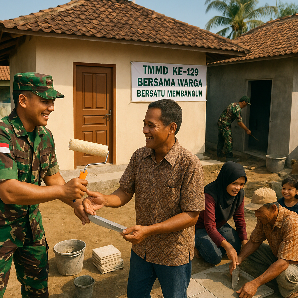 Bersatu Membangun, TNI dan Warga Cilintung Rehab MCK Mushola Jadi Lebih Layak