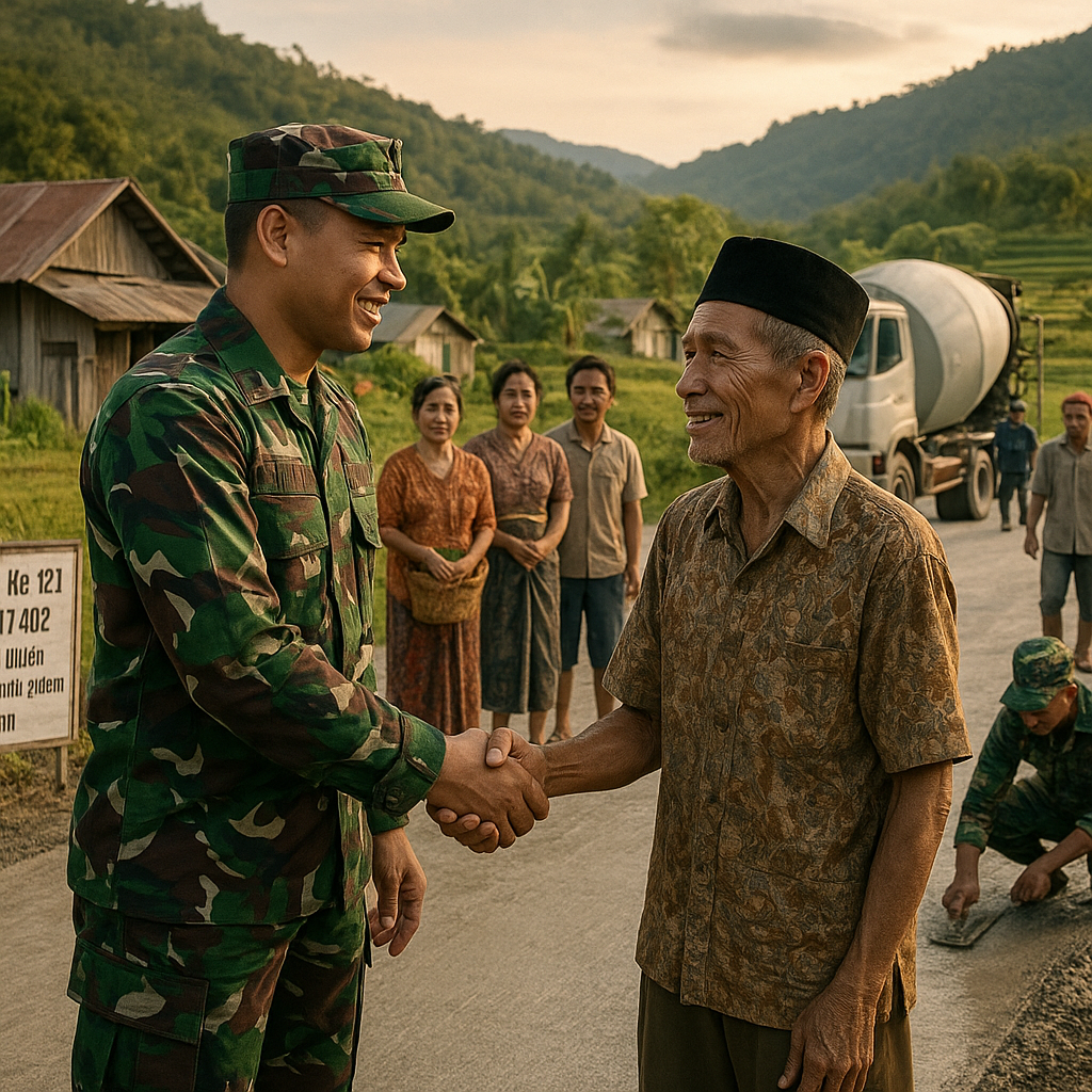 Jejak Bakti TNI di Pelosok Lenggo: Jalan Beton Akhiri Kisah Pilu Warga