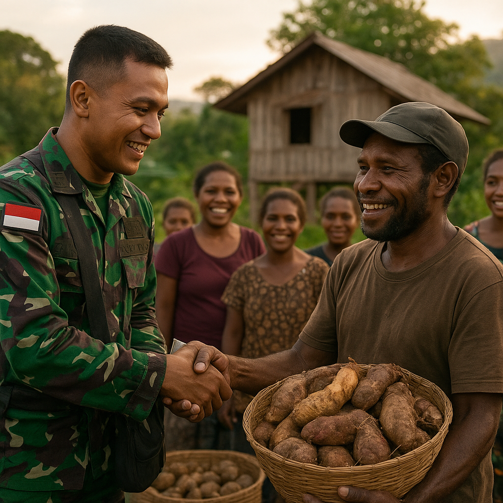 Operasi Kemanusiaan di Jampul: TNI Borong Hasil Panen Petani Papua
