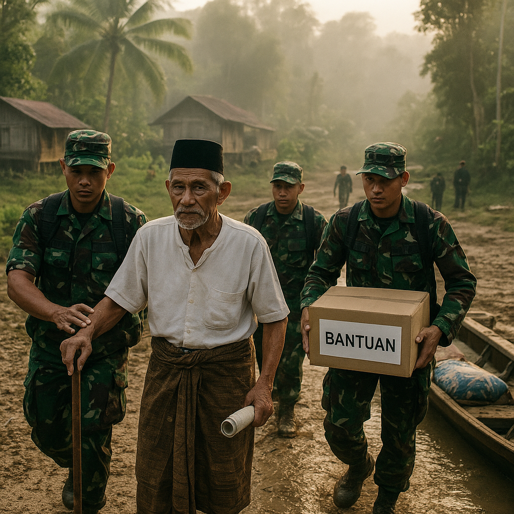 Kisah Marbot Masjid di Perbatasan yang Jadi Relawan TNI Salurkan Bantuan ke Desa Terisolir