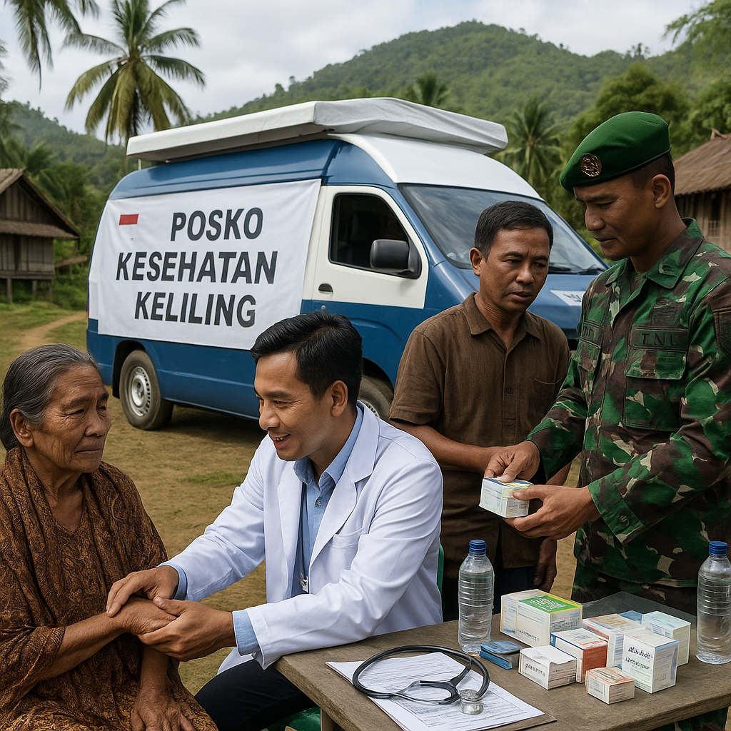 TNI Dirikan Posko Kesehatan Keliling di Desa-Desa Terpencil Sulteng, Warga Tak Perlu Lagi Jauh ke Puskesmas