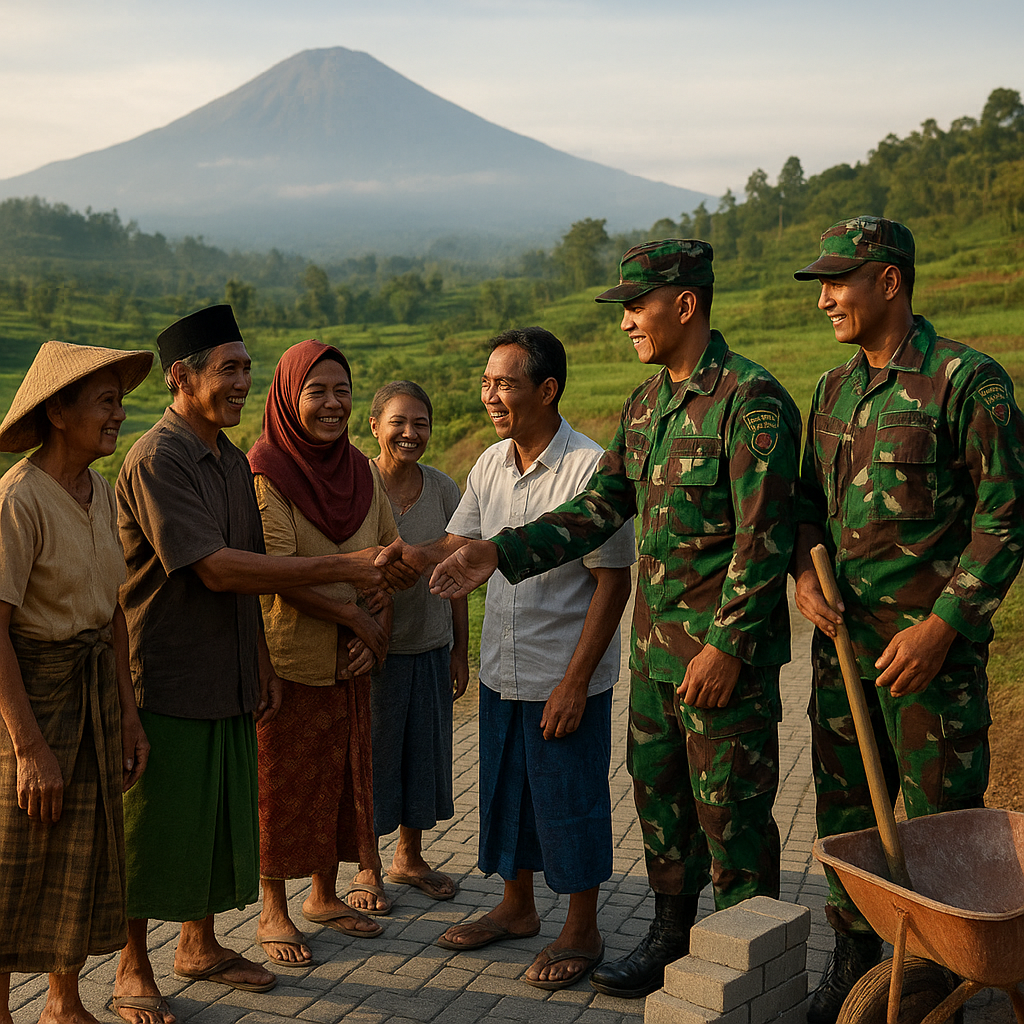 Warga Desa di Lereng Semeru Berterima Kasih, TNI Bantu Bangun Jalan Usaha Tani