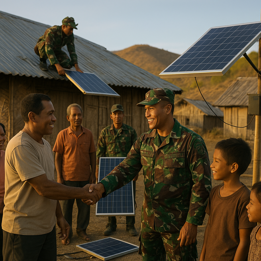 Tanya Warga: 'Kapan Desa Kami Dapat Listrik, Pak?', TNI Jawab dengan Program Solar Panel di NTT