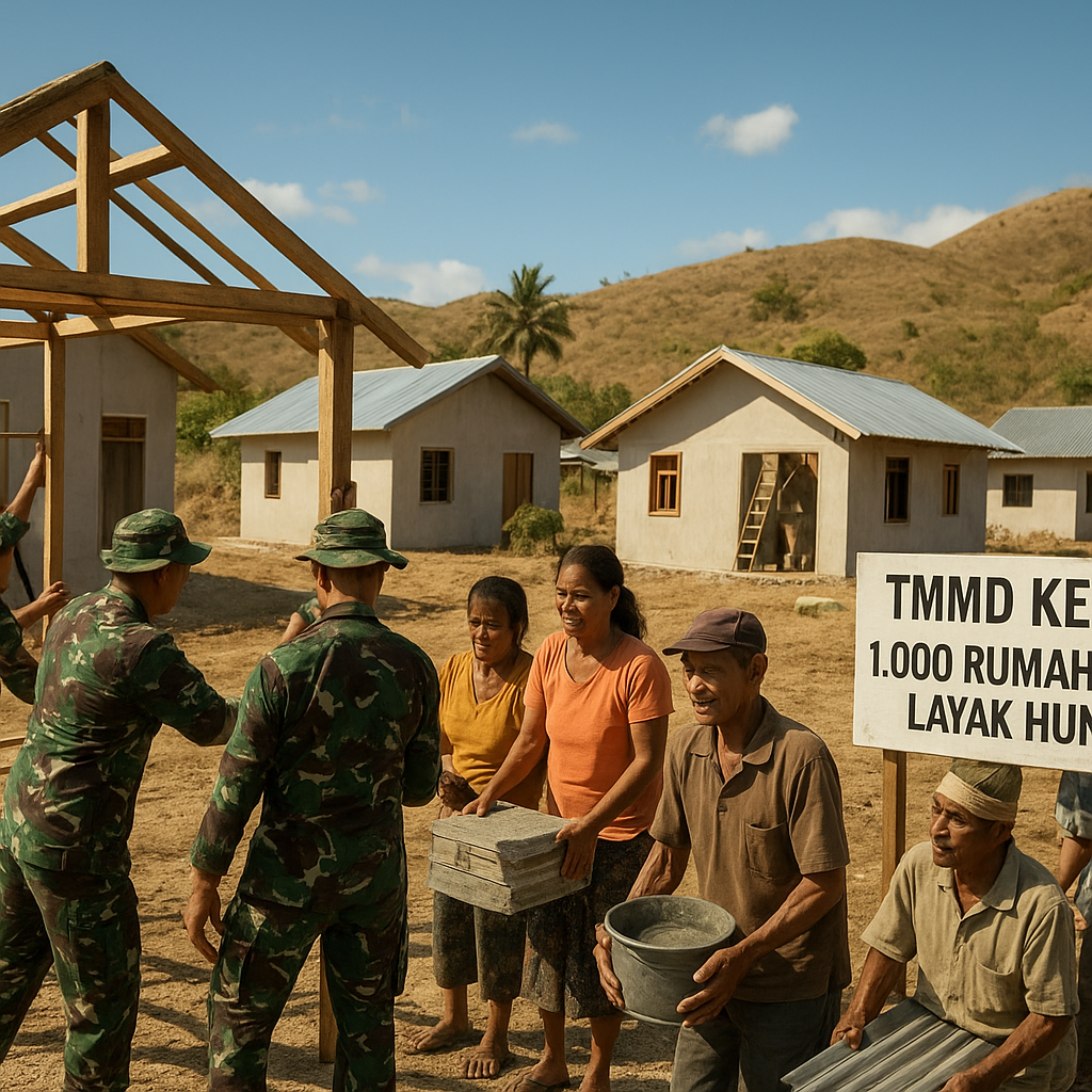Program TNI Manunggal Membangun Desa: 1.000 Rumah Layak Huni untuk Warga Miskin di NTT