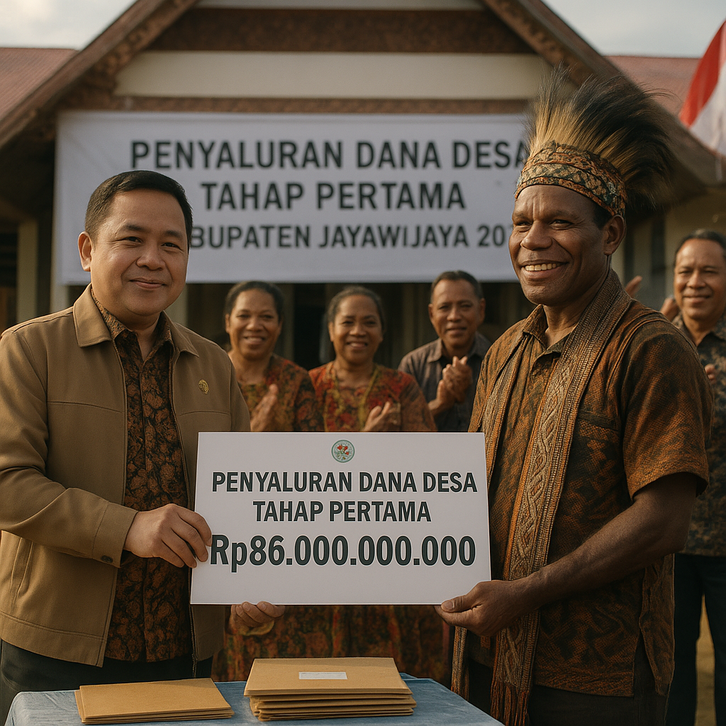 Penyaluran Dana Desa Tahap Pertama di Jayawijaya Capai Rp86 Miliar, Dukung Pembangunan dari Tingkat Terbawah