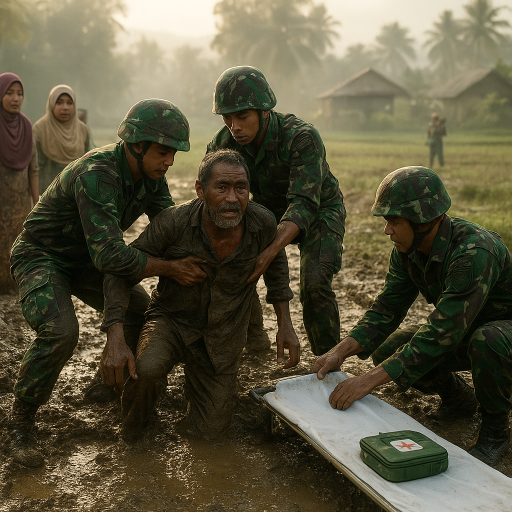 TNI Kirim Pasukan Khusus Evakuasi Petani Terperosok di Aceh Timur