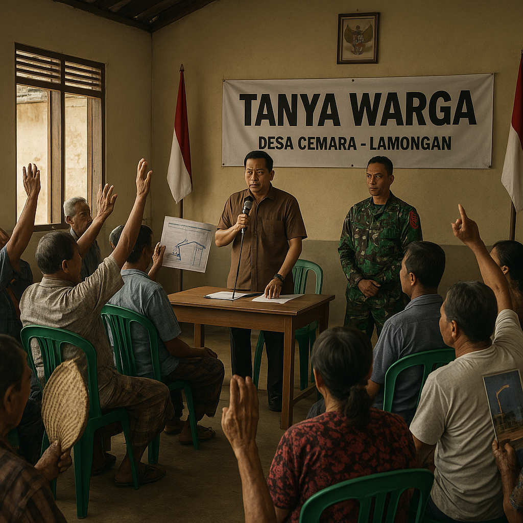 Warga Desa Cemara Lamongan Suarakan Aspirasi Lewat Program 'Tanya Warga', Ini yang Mereka Minta