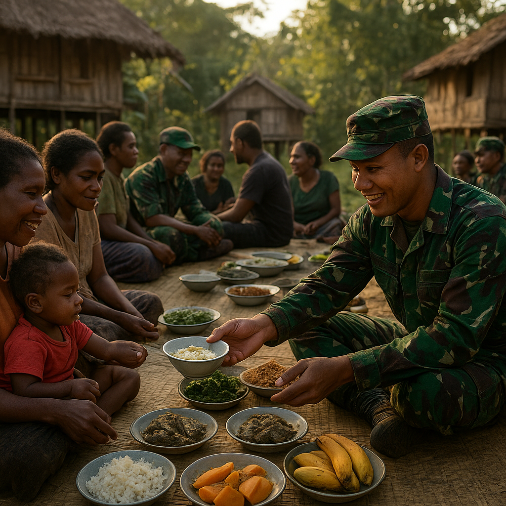 SIRIH di Holomama: Saat Prajurit TNI Duduk Bersama Warga, Gizi dan Persaudaraan Tumbuh di Tanah Papua