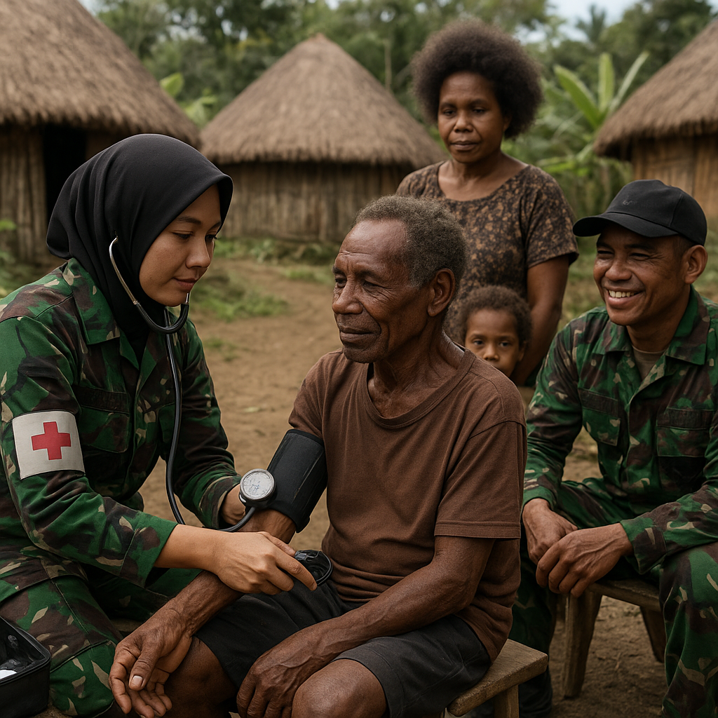 Aksara to Honai: Dokter TNI Menyusuri Pintu Rumah Warga Sinak