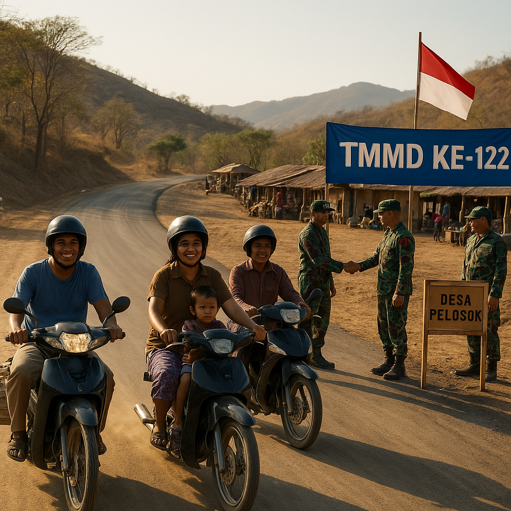 TMMD ke-122 di Desa Pelosok NTT: Jalan Baru Hubungkan Warga dengan Pasar