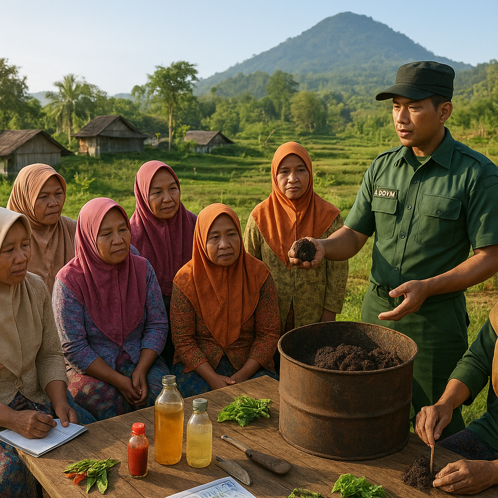 Kodim di Flores Gelar Pelatihan Pertanian Organik untuk Perempuan Desa