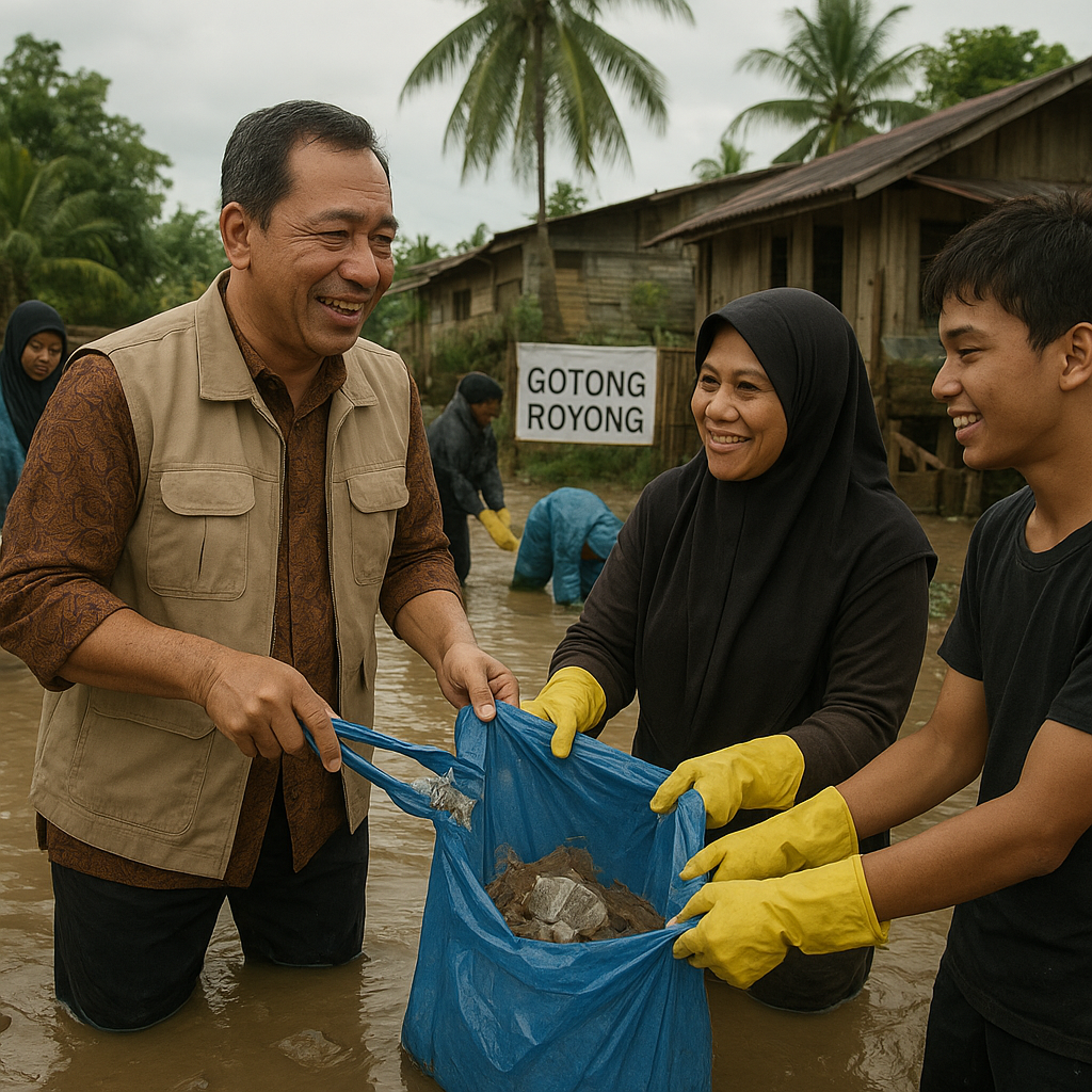 Banjir Landa Ujung Lare, Lurah Ahmad Agung Turun Tangan: Sampah Plastik dan Sedimen Jadi Biang Kerok