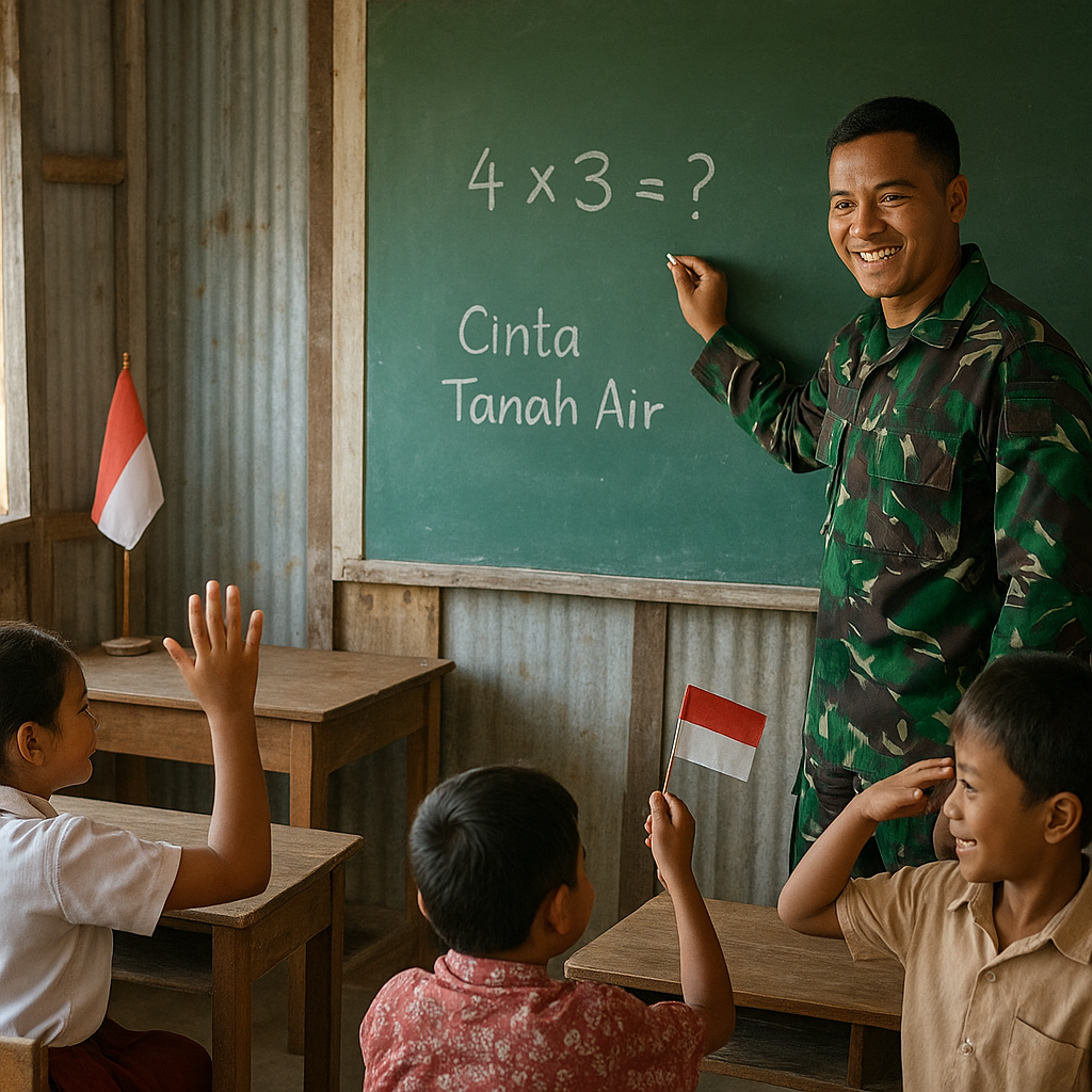 Kisah Prajurit TNI Jadi Guru Dadakan di SD Terpencil Flores