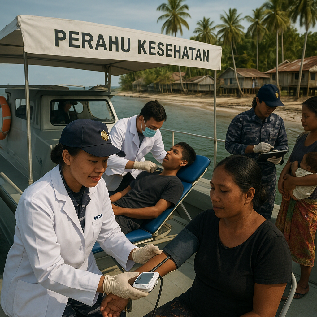 Bhakti Sosial TNI AL: Perahu Kesehatan Layani Warga Pulau Terpencil di Kepulauan Riau