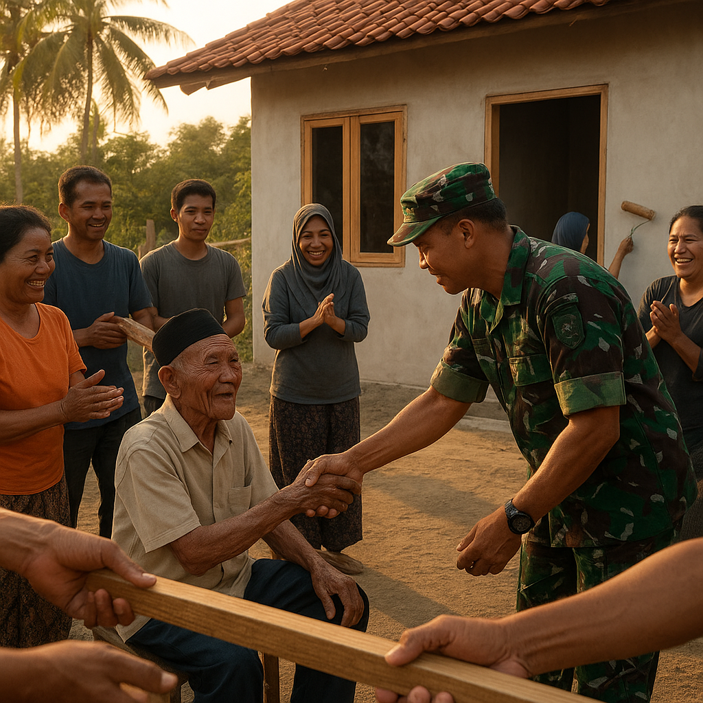Kisah Kodim Bangun Rumah Layak Huni bagi Veteran di Desa Melayu
