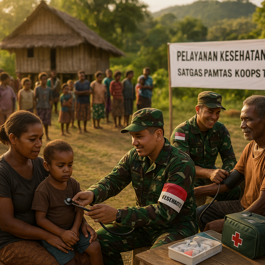Senyum Sehat Warga Kuyawage: Prajurit TNI Sambangi Kampung Mileu dengan Pengobatan Gratis