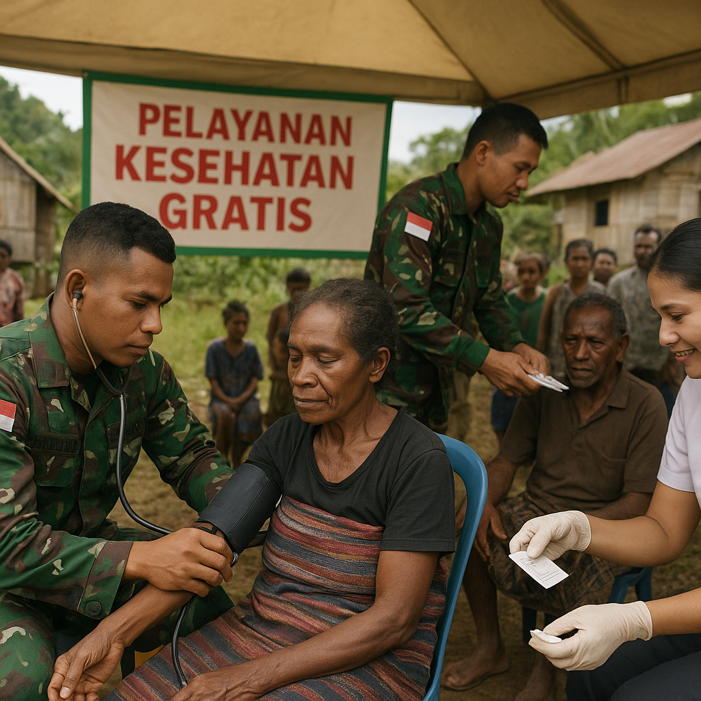 Satgas Yonif 757/GV Gelar Pengobatan Gratis di Intan Jaya, Warga Kampung Maya Merasa Terbantu