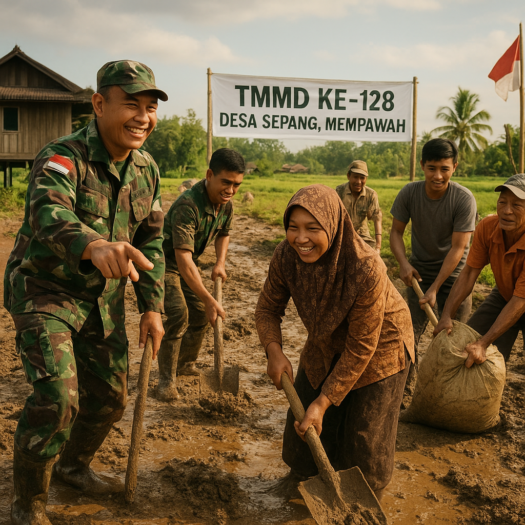 Di Balik Lumpur Jalan Desa, TNI dan Warga Satukan Langkah Wujudkan Akses Impian