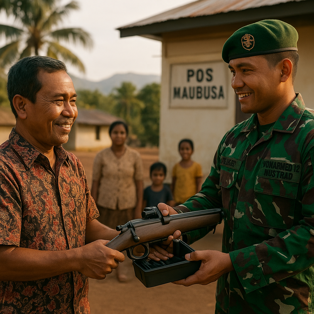 Pendekatan Humanis Yonarmed 12 Kostrad Buahkan Kepercayaan, Warga Serahkan Senjata Api