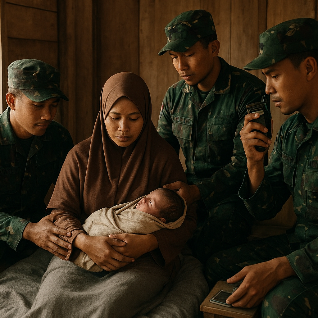 Cerita Haru Prajurit TNI Bantu Persalinan Ibu Hamil di Pos Terpencil Pogapa