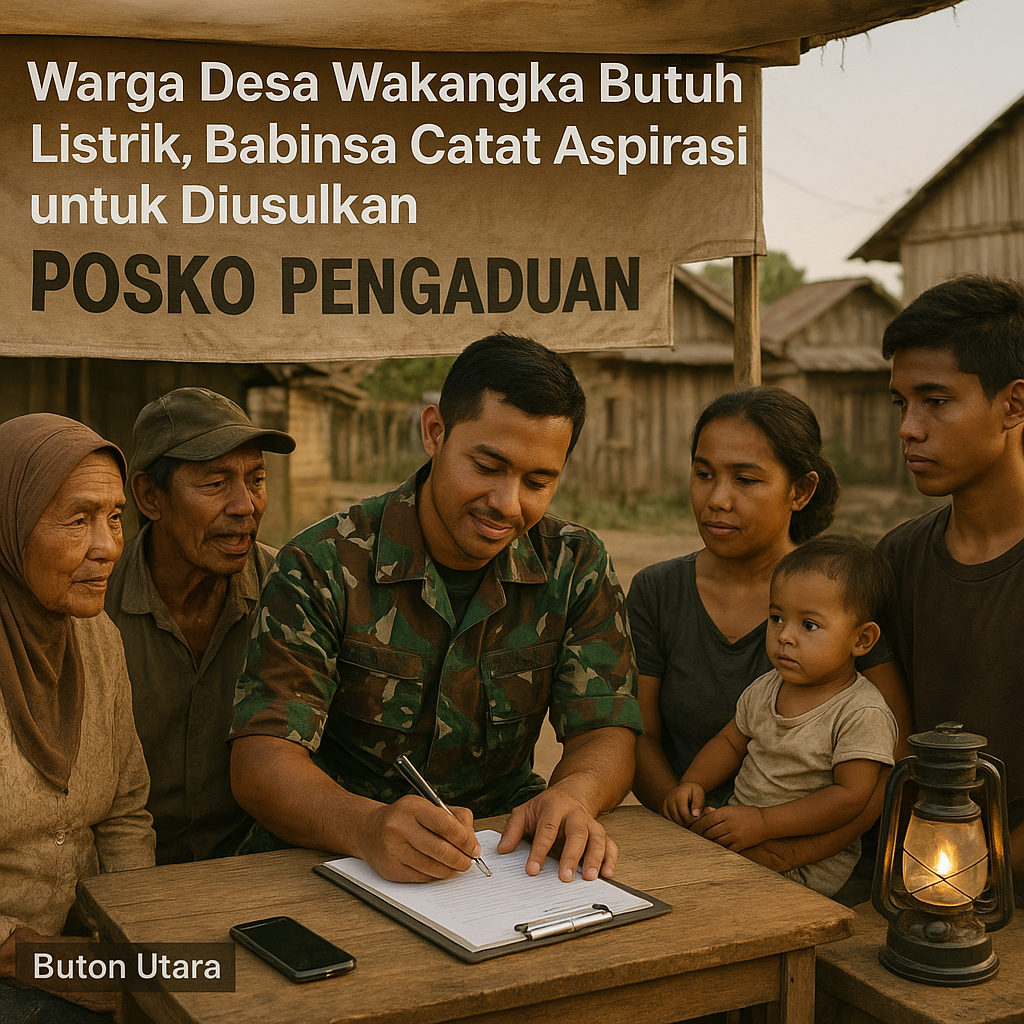 Warga Desa Wakangka Butuh Listrik, Babinsa Catat Aspirasi untuk Diusulkan
