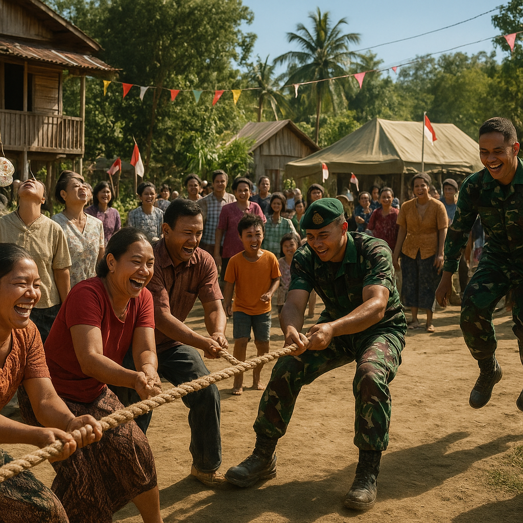 Festival Desa di Perbatasan Kalimantan, TNI dan Warga Rayakan Kebersamaan dengan Lomba Tradisional