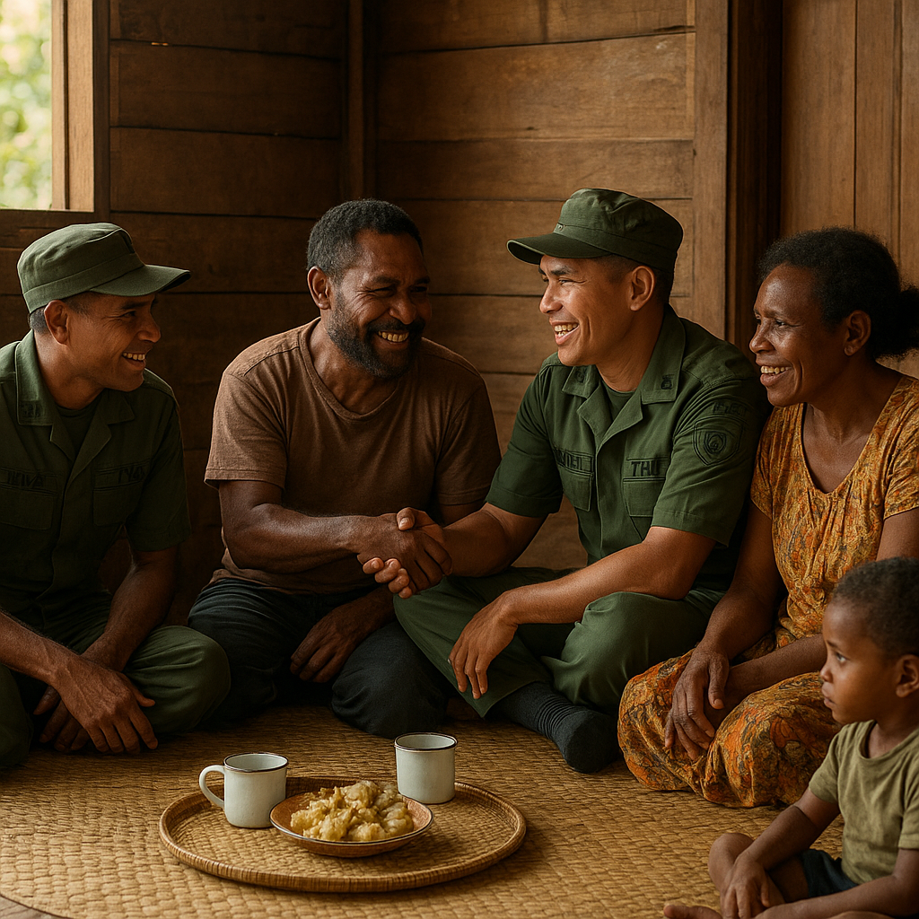 Komsos di Wamitu Papua: TNI dan Warga Satu Hati, Satu Wilayah
