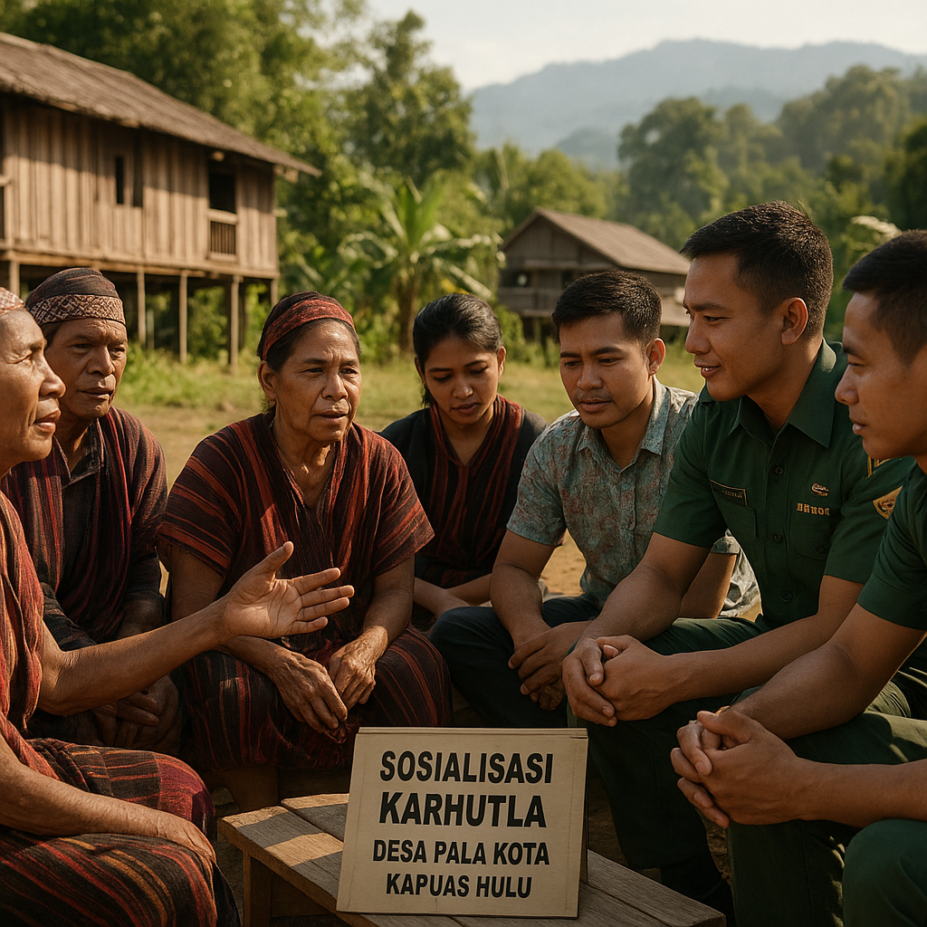 Mabes TNI Duduk Bareng Warga Adat Kapuas Hulu, Sosialisasi Karhutla dengan Kearifan Lokal