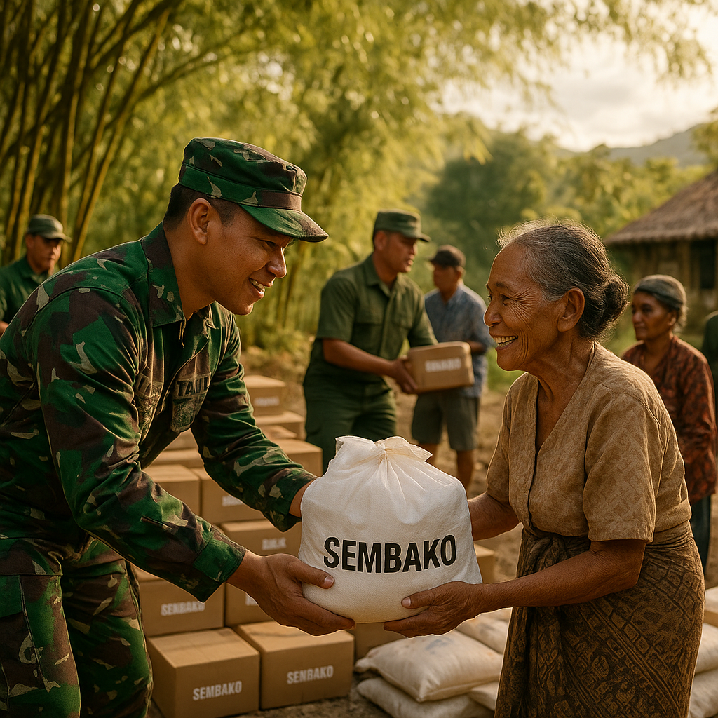 TNI AD Bagikan Ribuan Paket Sembako untuk Lansia dan Keluarga Prasejahtera di NTT