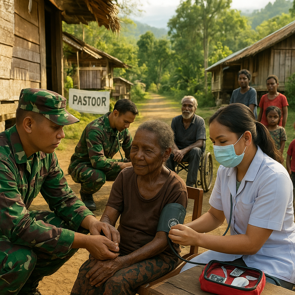 Satgas Yonif 732/Banau Hadirkan Layanan Kesehatan Door to Door, Sentuhan Kasih untuk Warga Dangbet Papua