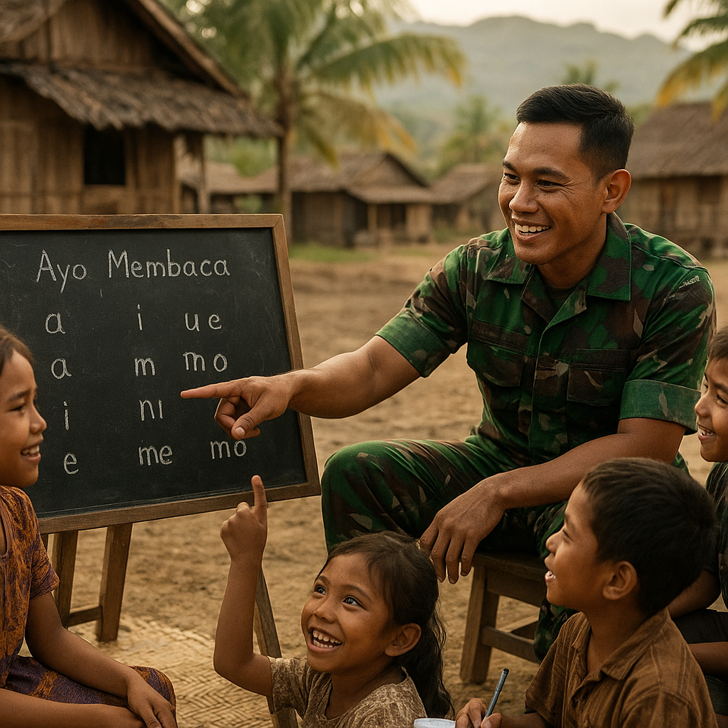 Cerita Hangat: Prajurit TNI Jadi Guru Sukarela untuk Anak-anak Pelosok NTT