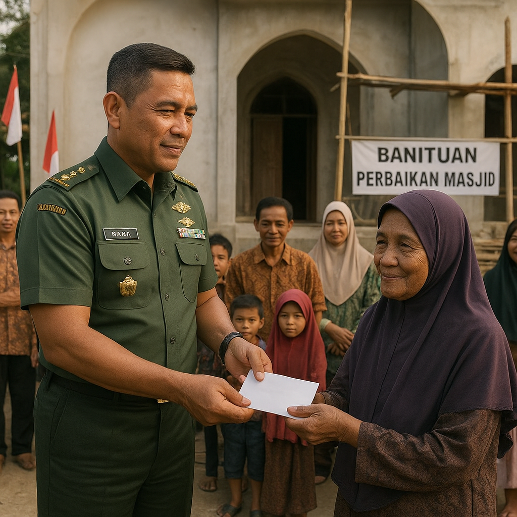 Pangdam Pattimura Sambangi Warga Waimili dan Salurkan Bantuan Perbaikan Masjid