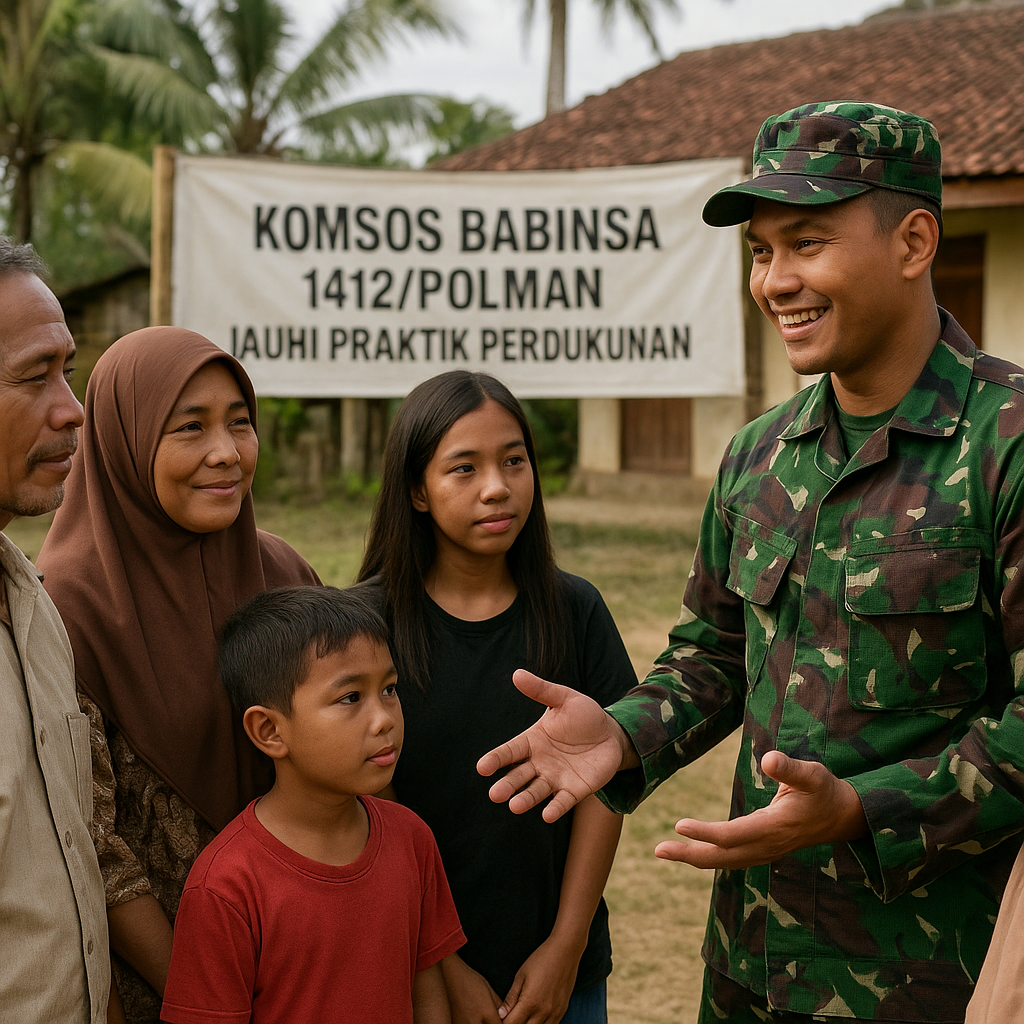 Komsos Babinsa 1412/Polman di Desa Onang, Ingatkan Warganya Jauhi Praktik Perdukunan