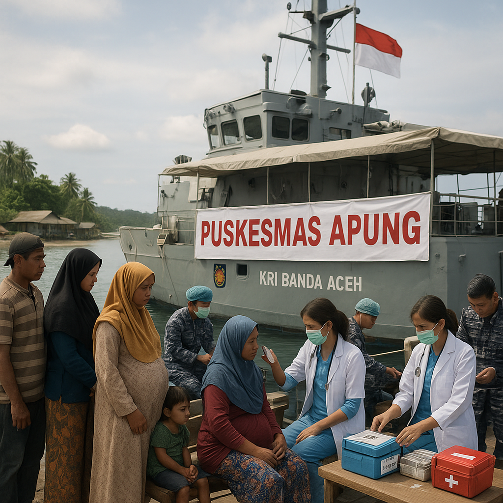 Warga Desa Terpencil di Maluku Barat Daya Curi Perhatian TNI AL: Kapal Perang Disulap Jadi Puskesmas Apung