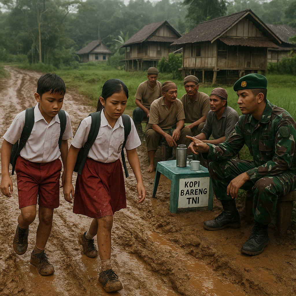 Aspirasi Warga Kampung Naga: Minta TNI Bantu Perbaiki Jalan Tanah yang Becek saat Hujan