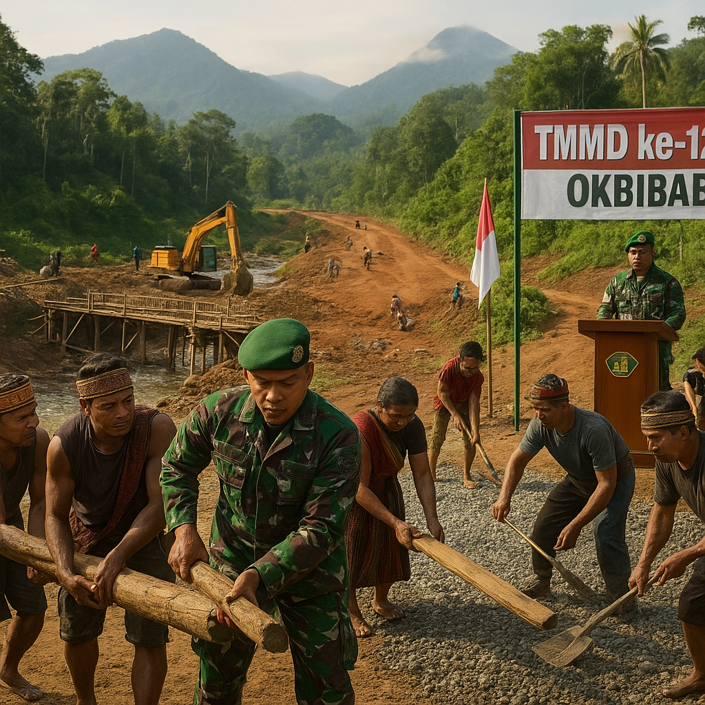 TMMD ke-123 Resmi Dibuka di Pedalaman Papua, Bangun Jalan dan Jembatan