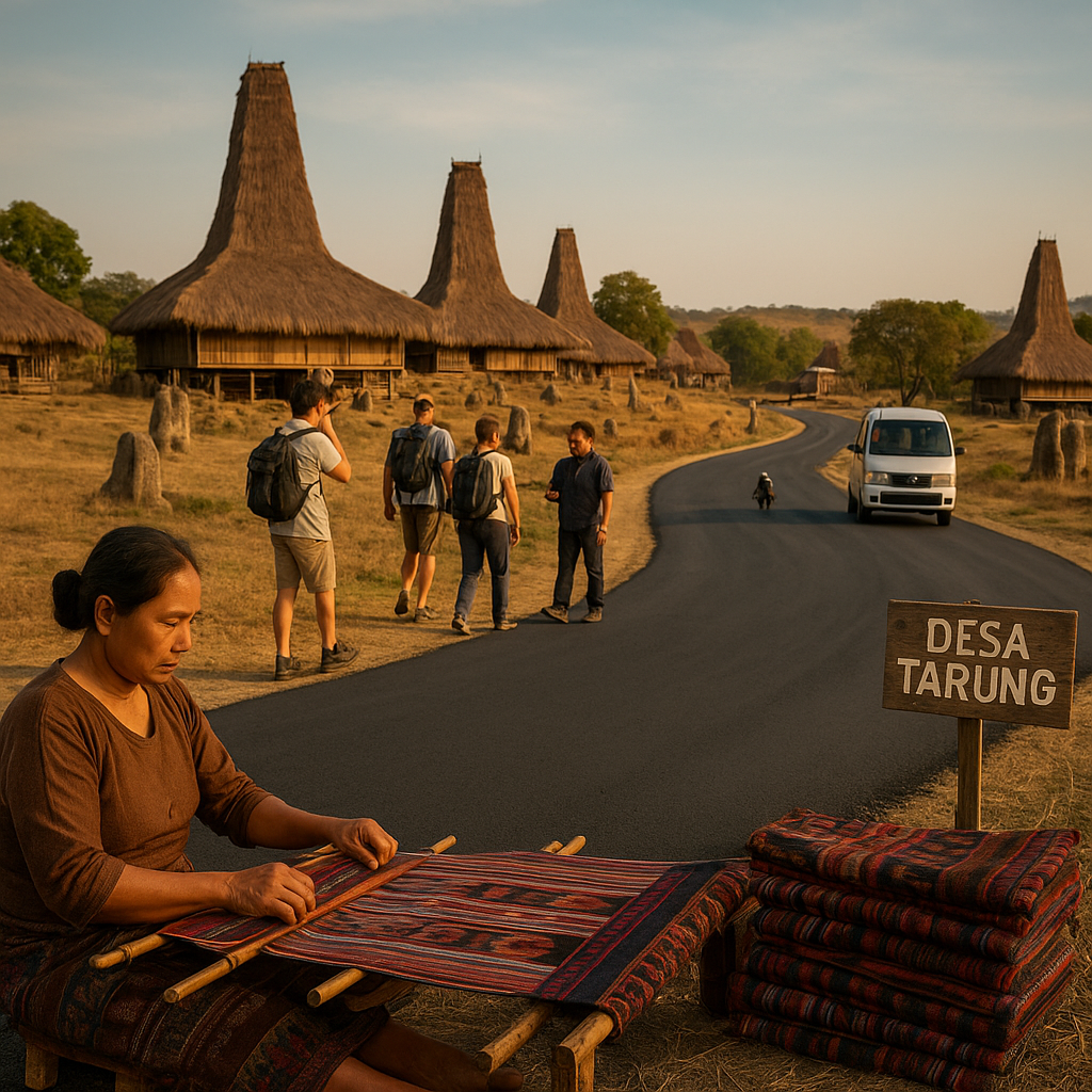 Kilas Pelosok: Desa Adat di Sumba Barat Daya Dapat Jalan Aspal, Wisatawan Mulai Berdatangan