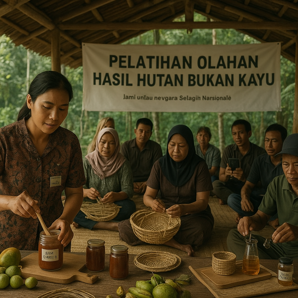Warga Desa Penyangga Hutan di Jambi Dapat Pelatihan Buat Produk Olahan Hasil Hutan Bukan Kayu