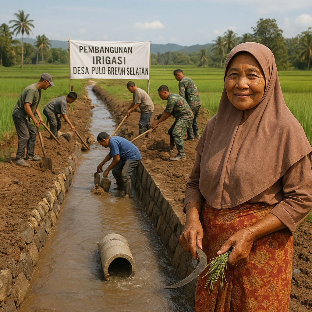 Pembangunan Irigasi di Desa Terpencil Aceh, Sawah Petani Kini Tidak Kekeringan
