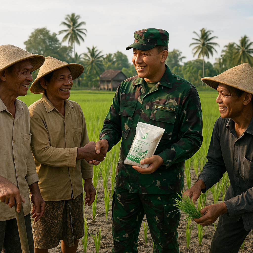 Dandim Langsung Turun Tinjau Persiapan Bantuan Benih untuk Petani di Grobogan