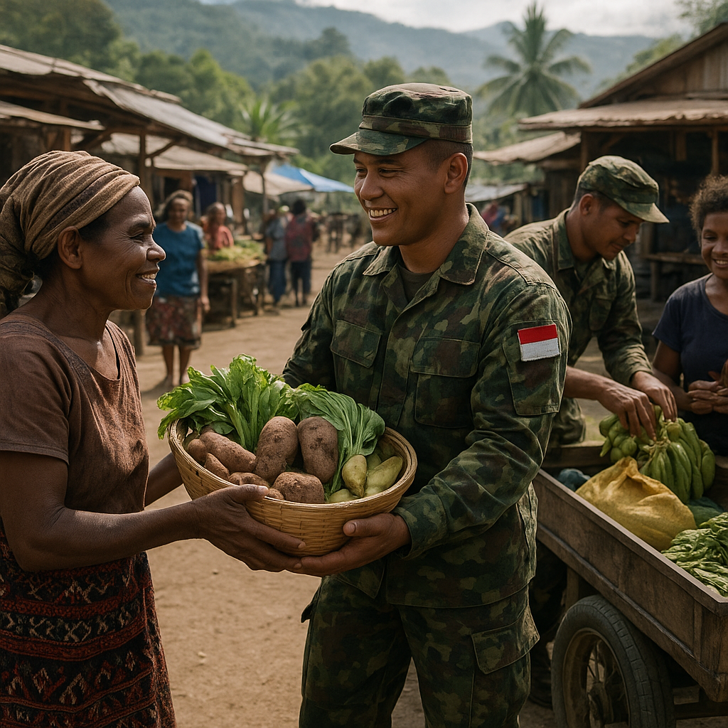 Dari Kebun ke Pasar, Prajurit Marinir Jadi Sahabat Para Mama Papua di Paniai