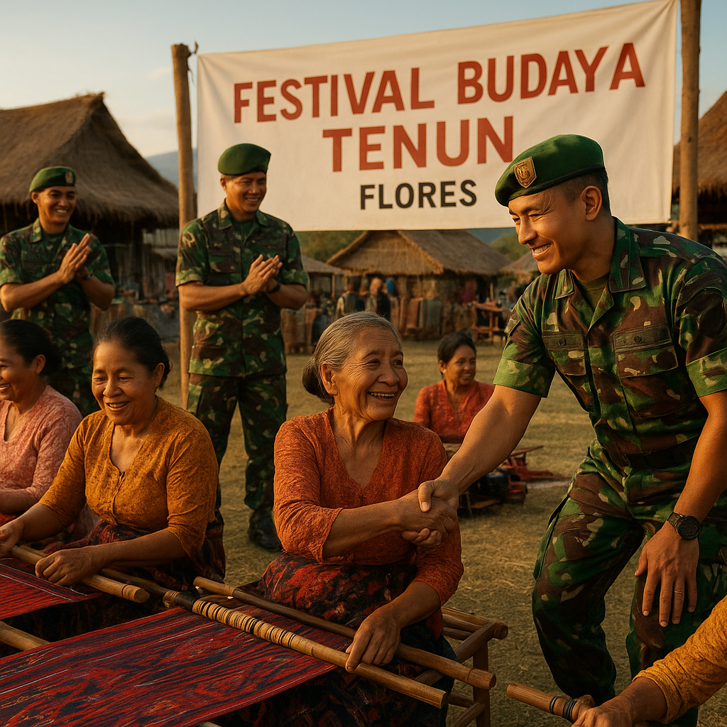 Festival Budaya Desa: TNI Dukung Pelestarian Tenun Tradisional di Flores