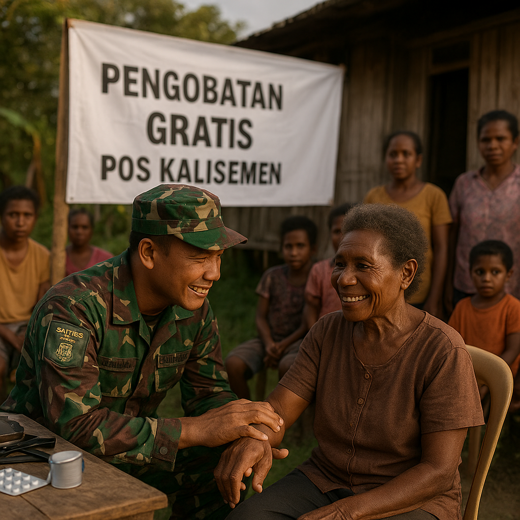 Senyum Mama Veronika dan Pelayanan Hangat Prajurit di Wandenggobak
